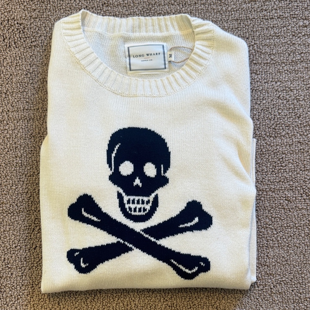 White Skull Sweater for Women